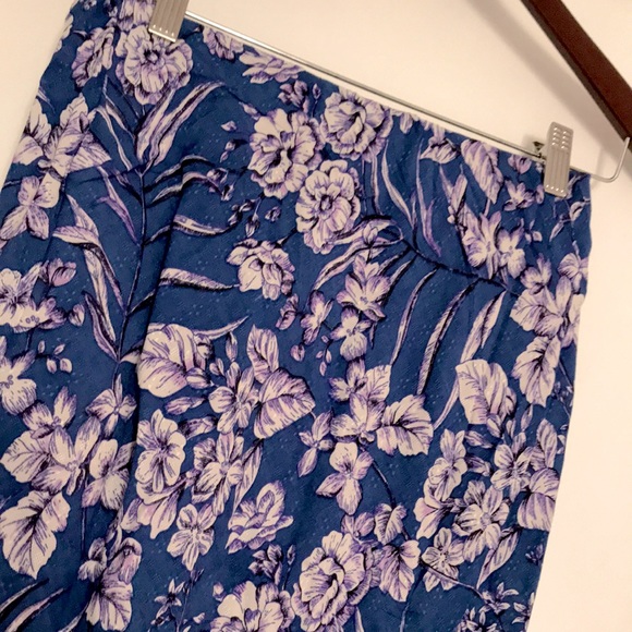 Emmy Floral blue slip skirt S NWT - Picture 8 of 11